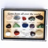 Naturstein Mineralien Specimen, Unregelmäßige, poliert, 12 Stück, gemischte Farben, 85x60mm, verkauft von setzen