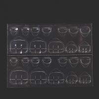 3D Nail Art Decoration, Silicone, transparent & different styles for choice, 70x83mm, 10Sets/Lot, 24PCs/Set, Sold By Lot