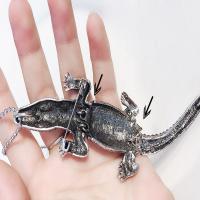 Zinc Alloy Brooches Crocodile plated durable & with rhinestone nickel lead & cadmium free Sold By PC