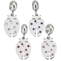 Stainless Steel European Pendants 316 Stainless Steel plated & DIY 4*11*8mm 11*17*1.5mm Approx 4.5mm Sold By Bag
