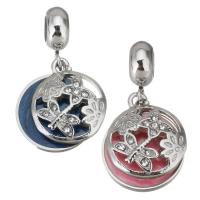 Stainless Steel European Pendants 316 Stainless Steel Round plated DIY 4*11*8mm 13*15.5*1.5mm Approx 4.5mm Sold By Bag