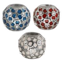 Stainless Steel Large Hole Beads, 316L Stainless Steel, Round, plated, DIY, more colors for choice, 11.5*15.5*7mm, Hole:Approx 4.5mm, 5PCs/Bag, Sold By Bag