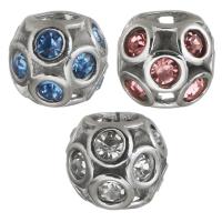 Edelstahl-Perlen mit großem Loch, 316 L Edelstahl, rund, plattiert, DIY, keine, 10*9*10m, Bohrung:ca. 5mm, 5PCs/Tasche, verkauft von Tasche