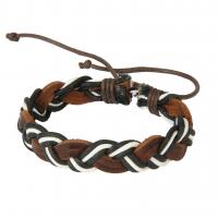 PU Leather Cord Bracelets, fashion jewelry & Unisex & braided, more colors for choice, 14mm, Sold Per Approx 7.4 Inch Strand