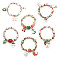 Christmas Holiday Bracelet Zinc Alloy Christmas Design & fashion jewelry Sold By Strand