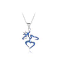 Zinc Alloy smykker halskæde, mode smykker & Unisex, blå, 45+5CM, Solgt af Strand