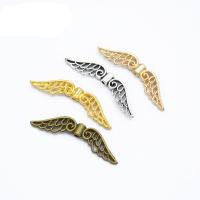 Tibetan Style Spacer Beads, Wing Shape, plated, hollow, more colors for choice, 31x8mm, Hole:Approx 1mm, 200PCs/Lot, Sold By Lot