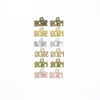 Tibetan Style Alphabet and number Pendants, plated, different styles for choice, more colors for choice, 14x9mm, Hole:Approx 1.5mm, 200PCs/Lot, Sold By Lot