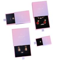 Boîte à bijoux multifonctions, papier, Impression, normes différentes pour le choix, violet, 10PC/lot, Vendu par lot