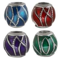 Stainless Steel European Beads, 316 Stainless Steel, silver color plated, enamel, more colors for choice, 11x10x11mm, Hole:Approx 4.5mm, 5PCs/Bag, Sold By Bag