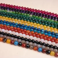 Perles agates, Agate, Rond, poli, DIY & normes différentes pour le choix & facettes, plus de couleurs à choisir, 5Strandstoron/sac, Vendu par sac