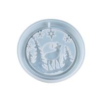 DIY Epoxy Mold Set, Silicone, Round, plated, durable & Christmas Design, 118x17mm, Sold By PC