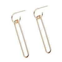 Brass Drop Earring, gold color plated, DIY & for woman, nickel, lead & cadmium free, 50mm, 20PCs/Bag, Sold By Bag