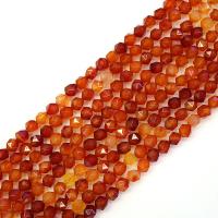 Natural Red Agate Beads Rhombus DIY reddish orange Sold By Strand