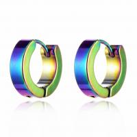 Huggie Hoop Drop Earring, Stainless Steel, fashion jewelry, more colors for choice, Sold By Pair