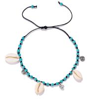 Fashion Turquoise Bracelets, Shell, with turquoise, Adjustable & fashion jewelry & Unisex, turquoise blue, Sold By Strand