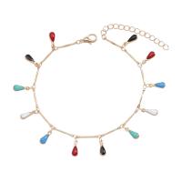 Brass Anklet, plated, for woman, more colors for choice, 200x50mm, Sold By PC