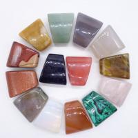 Mješoviti Gemstone perle, Prirodni kamen, Trapezoid, možete DIY, miješana boja, 30x35x1mm, Prodano By PC