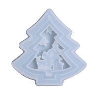 DIY Epoxy Mold Set, Silicone, Christmas Tree, plated, durable, 118x116x16mm, Sold By PC