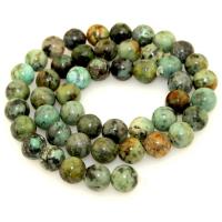 Perles turquoises, Turquoise africain, Rond, poli, DIY & normes différentes pour le choix, plus de couleurs à choisir, 8x11mm, Vendu par brin
