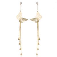 Fashion Fringe Earrings Zinc Alloy plated fashion jewelry & for woman golden nickel lead & cadmium free Sold By Pair