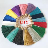 Decorative Tassel, Tibetan Style, with Polyester, DIY, more colors for choice, nickel, lead & cadmium free, 80mm, Sold By PC