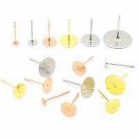 Stainless Steel Earring Stud Component, plated, different size for choice, more colors for choice, 100PCs/Lot, Sold By Lot