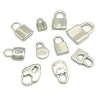 Stainless Steel Pendants, Lock, polished, different styles for choice, 100PCs/Lot, Sold By Lot