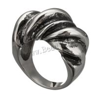 Stainless Steel Finger Ring, 316L Stainless Steel, different size for choice & blacken, 16x10.50mm, Hole:Approx 5.5x7.5mm, 5PCs/Lot, Sold By Lot