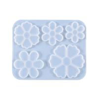 Conjunto de moldes epóxi DIY, silicone, Flor, banhado, Sustentável, 124x100x5mm, vendido por PC