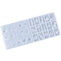 Conjunto de moldes epóxi DIY, silicone, Quadrado, banhado, Sustentável, 130x118x5mm, vendido por PC