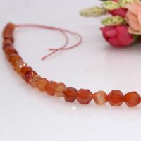 Natural Red Agate Beads irregular polished DIY & faceted reddish orange Sold By Strand