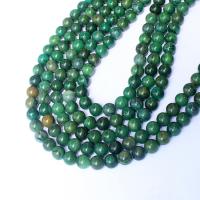 Jade African Beads Round polished DIY green Sold By Strand