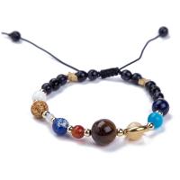 Gemstone Bracelets, Tibetan Style, with Natural Stone, fashion jewelry & Unisex, more colors for choice, 18.5cm, Sold By PC