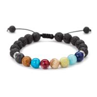 Gemstone Bracelets, Tibetan Style, with Natural Stone, fashion jewelry & Unisex & different styles for choice, more colors for choice, 8mmuff0c 19cm, Sold By PC