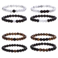 Gemstone Bracelets, Abrazine Stone, with Howlite, 2 pieces & fashion jewelry & Unisex, more colors for choice,  8mmuff0c 18cm, Sold By Set