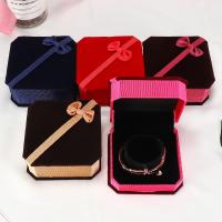 Velvet Bracelet Box, Plastic, with Flocking Fabric, plated, durable & dustproof & different styles for choice, more colors for choice, 95x95x45mm, Sold By PC