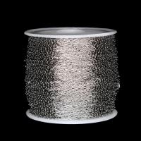 Stainless Steel Jewelry Chain, 304 Stainless Steel, with plastic spool, silver color plated, DIY & rectangle chain, 1x0.30mm, Approx 100m/Spool, Sold By Spool