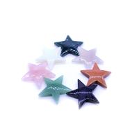 Gemstone Pendants Jewelry, Natural Stone, Star, DIY & different size for choice, mixed colors, Sold By PC