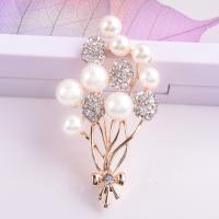 Zinc Alloy Brooches plated fashion jewelry & for woman white nickel lead & cadmium free Sold By PC