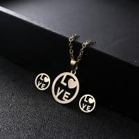 Fashion Stainless Steel Jewelry Sets Stud Earring & necklace 2 pieces & fashion jewelry Sold By Set