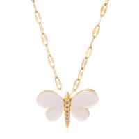 Zinc Alloy Jewelry Necklace with Cubic Zirconia fashion jewelry golden Sold By Strand
