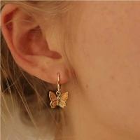 Huggie Hoop Drop Earring Zinc Alloy fashion jewelry golden Sold By Pair