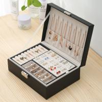 Multifunctional Jewelry Box, PU Leather, plated, durable & break proof & dustproof, more colors for choice, 230x170x90mm, Sold By PC