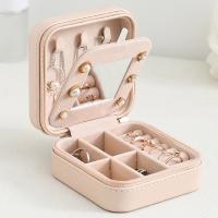Multifunctional Jewelry Box PU Leather plated Double Layer & durable & break proof & dustproof Sold By PC