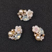 Mobile Phone DIY Decoration, Tibetan Style, Plum Blossom, gold color plated, nickel, lead & cadmium free, 13x17mm, 10PCs/Bag, Sold By Bag