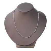 Stainless Steel Chain halskæde, mode smykker, sølv, 10Strands/Lot, Solgt af Lot