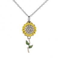 Zinc Alloy Jewelry Necklace with Cubic Zirconia fashion jewelry silver color Sold By Strand