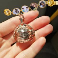 Fashion Locket Necklace, Tibetan Style, fashion jewelry, more colors for choice,  60cm    3x3cm  13.5cm, Sold By Strand