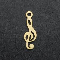 Stainless Steel Pendants, Music Note, polished, DIY, more colors for choice, 5.30x16.30mm, 10PCs/Bag, Sold By Bag